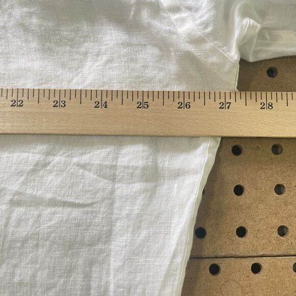 Peter Millar Crown Cool 100% Pure Linen LS Button Up Shirt White XL Men MINT - Picture 6 of 8